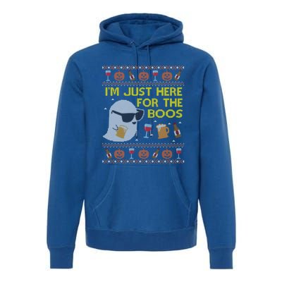 Funny Here For The Boos Gift Ugly Halloween Sweater Gift Premium Hoodie