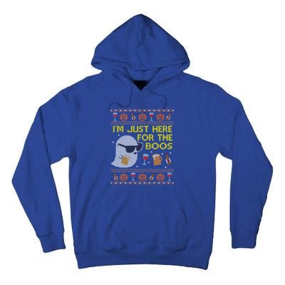 Funny Here For The Boos Gift Ugly Halloween Sweater Gift Tall Hoodie