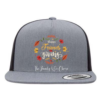 Funny Happy Friendsgiving Turkey Friends Giving Flat Bill Trucker Hat