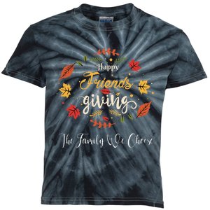 Funny Happy Friendsgiving Turkey Friends Giving Kids Tie-Dye T-Shirt