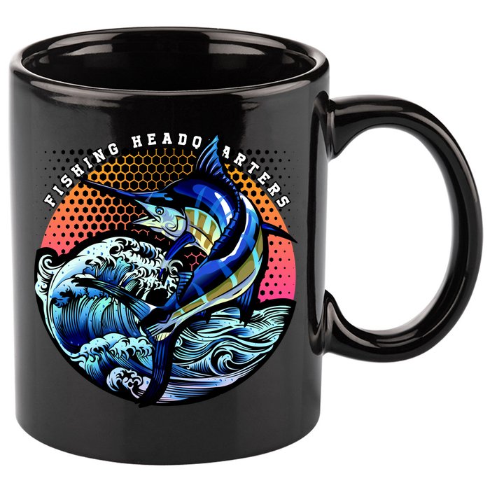 Fishing Headquarters 11oz C Handle Ceramic Mug