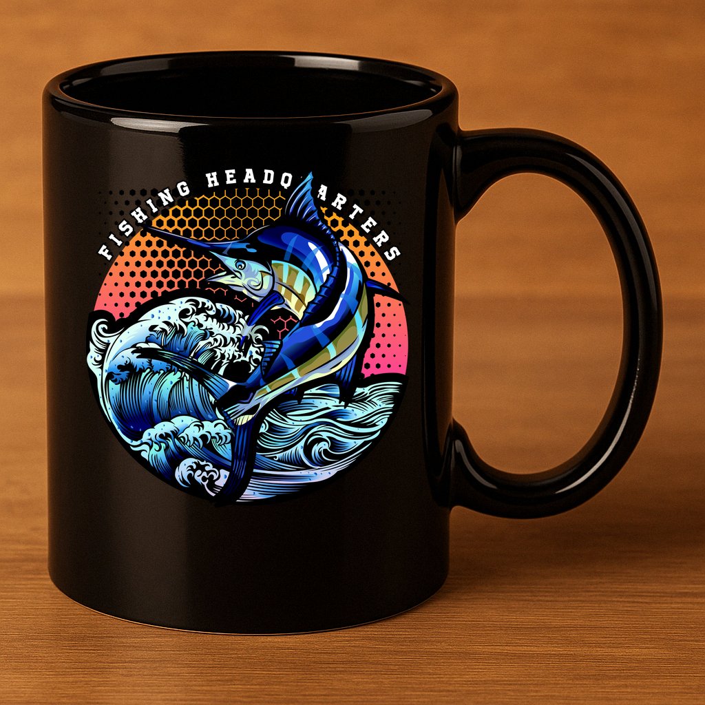 Fishing Headquarters 11oz C Handle Ceramic Mug