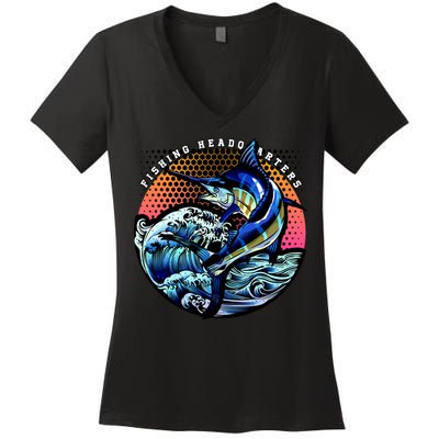Fishing Headquarters Women's V-Neck T-Shirt