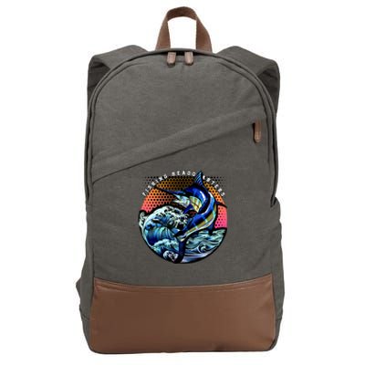 Fishing Headquarters Cotton Canvas Backpack