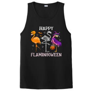 Flamingoween Halloween Flamingo Costume Skeleton Witch PosiCharge Competitor Tank