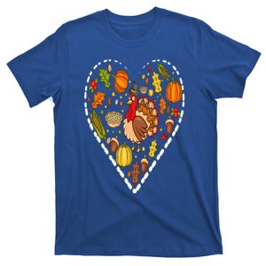 Fall Heart Family Thanksgiving Cute Autumn Thankful Pumpkin T-Shirt