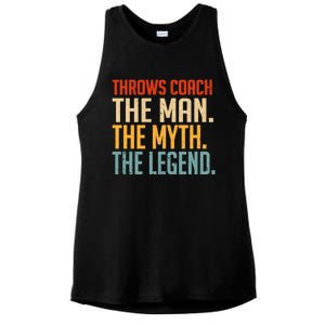 Fun Hilarious Funny Track & Field Throwing Throws Coach Ladies PosiCharge Tri-Blend Wicking Tank