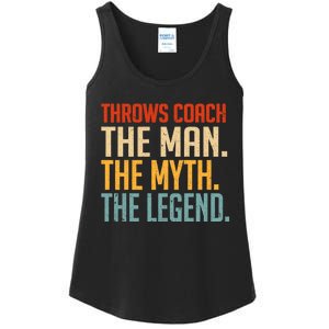 Fun Hilarious Funny Track & Field Throwing Throws Coach Ladies Essential Tank