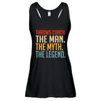 Fun Hilarious Funny Track & Field Throwing Throws Coach Ladies Essential Flowy Tank