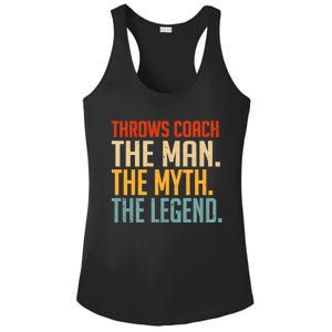 Fun Hilarious Funny Track & Field Throwing Throws Coach Ladies PosiCharge Competitor Racerback Tank