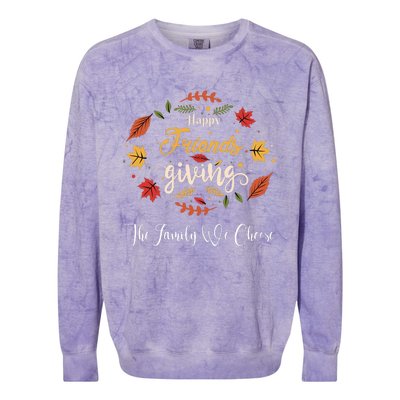 Funny Happy Friendsgiving Turkey Friends Giving Colorblast Crewneck Sweatshirt