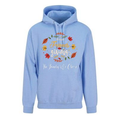 Funny Happy Friendsgiving Turkey Friends Giving Unisex Surf Hoodie