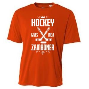 Funny Hockey Fan Hockey Gives Me A Zamboner Gift Cooling Performance Crew T-Shirt