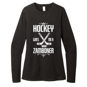 Funny Hockey Fan Hockey Gives Me A Zamboner Gift Womens CVC Long Sleeve Shirt