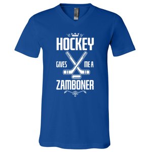 Funny Hockey Fan Hockey Gives Me A Zamboner Gift V-Neck T-Shirt