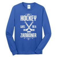 Funny Hockey Fan Hockey Gives Me A Zamboner Gift Tall Long Sleeve T-Shirt