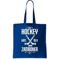 Funny Hockey Fan Hockey Gives Me A Zamboner Gift Tote Bag