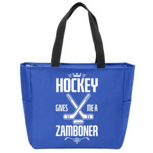 Funny Hockey Fan Hockey Gives Me A Zamboner Gift Zip Tote Bag