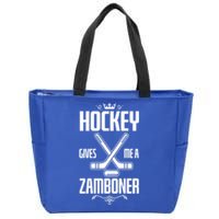 Funny Hockey Fan Hockey Gives Me A Zamboner Gift Zip Tote Bag