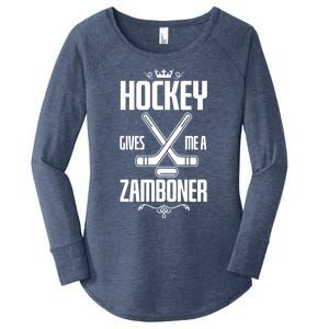 Funny Hockey Fan Hockey Gives Me A Zamboner Gift Women's Perfect Tri Tunic Long Sleeve Shirt