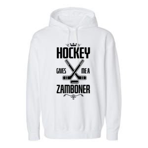 Funny Hockey Fan Hockey Gives Me A Zamboner Gift Garment-Dyed Fleece Hoodie