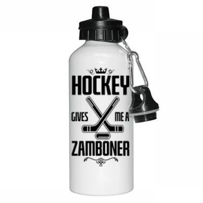 Funny Hockey Fan Hockey Gives Me A Zamboner Gift Aluminum Water Bottle 