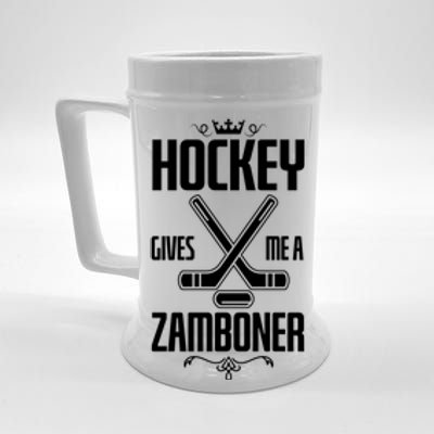 Funny Hockey Fan Hockey Gives Me A Zamboner Gift Beer Stein