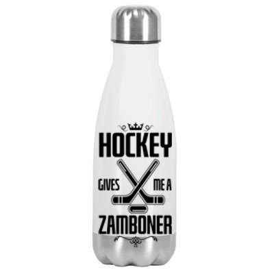 Funny Hockey Fan Hockey Gives Me A Zamboner Gift Stainless Steel Insulated Water Bottle