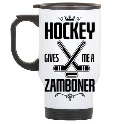 Funny Hockey Fan Hockey Gives Me A Zamboner Gift Stainless Steel Travel Mug