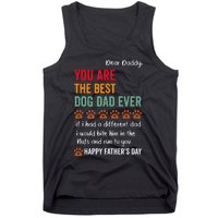 Funny Happy Fathers Day From Dog Treats To Dad Quote Tank Top