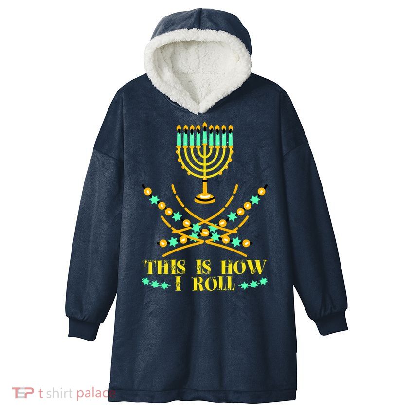 Funny Hanukkah Hooded Wearable Blanket
