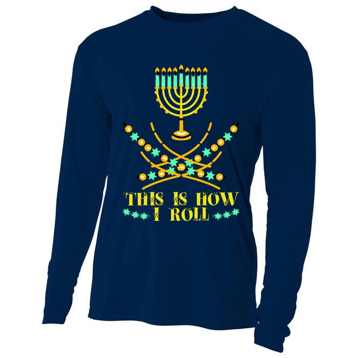 Funny Hanukkah Cooling Performance Long Sleeve Crew