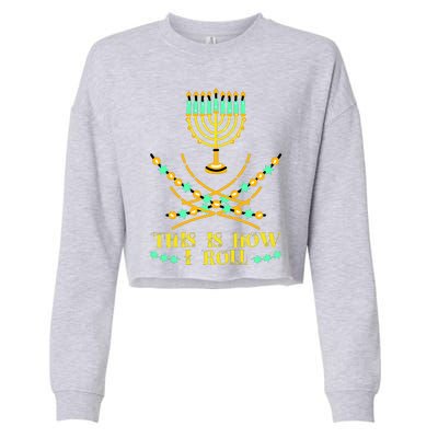 Funny Hanukkah Cropped Pullover Crew