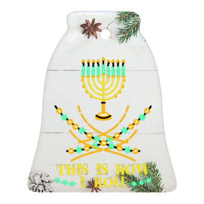 Funny Hanukkah Ceramic Bell Ornament