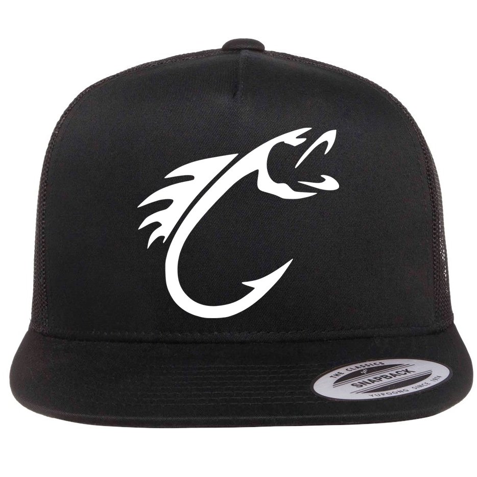 Fish Hook Flat Bill Trucker Hat