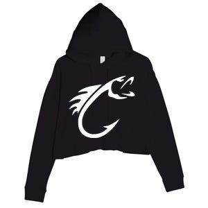 Fish Hook Crop Fleece Hoodie