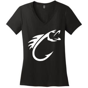 Fish Hook Women's V-Neck T-Shirt