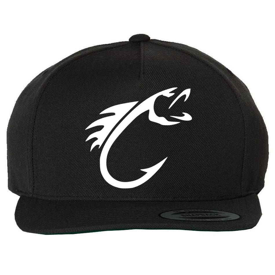 Fish Hook Wool Snapback Cap