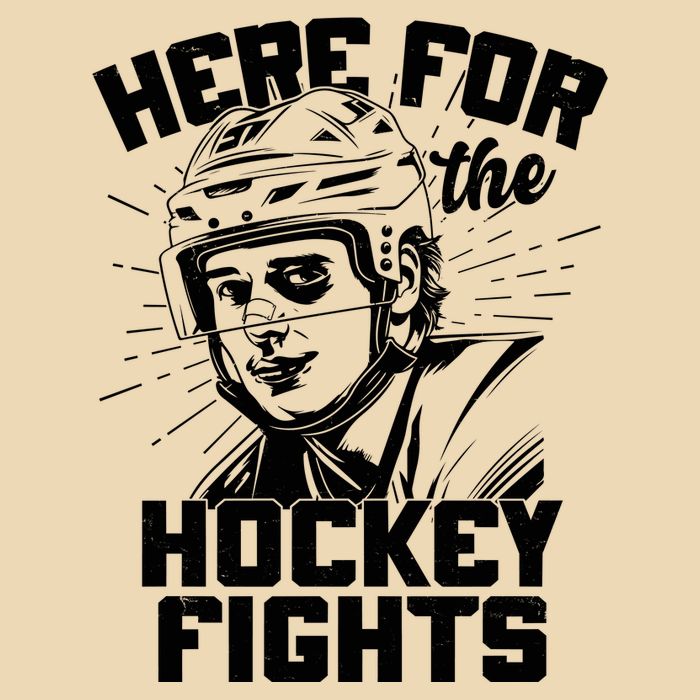 Funny Here For The Hockey Fights Drawstring Bag