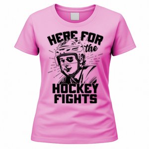 Funny Here For The Hockey Fights Women's T-Shirt