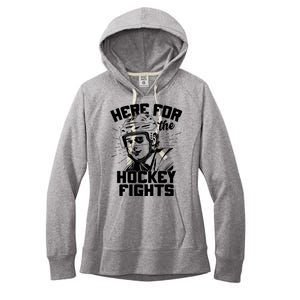 Funny Here For The Hockey Fights Women's Fleece Hoodie