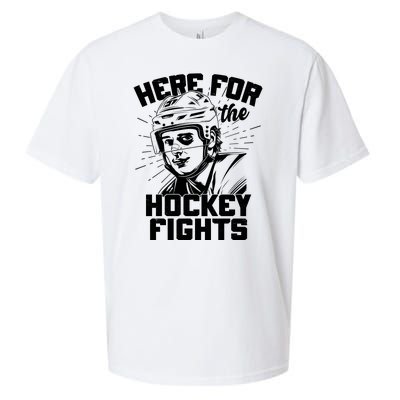 Funny Here For The Hockey Fights Sueded Cloud Jersey T-Shirt