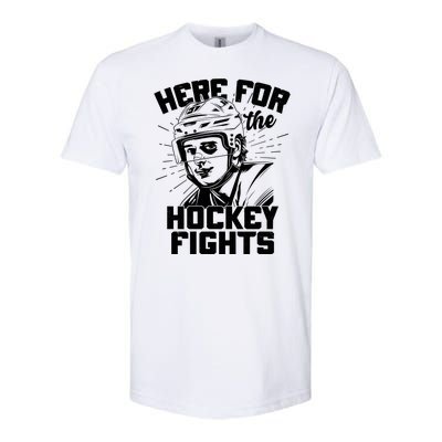 Funny Here For The Hockey Fights Softstyle CVC T-Shirt