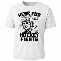 Funny Here For The Hockey Fights Cooling Performance Crew T-Shirt