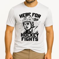 Funny Here For The Hockey Fights Cooling Performance Crew T-Shirt