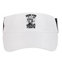 Funny Here For The Hockey Fights Adult Drive Performance Visor