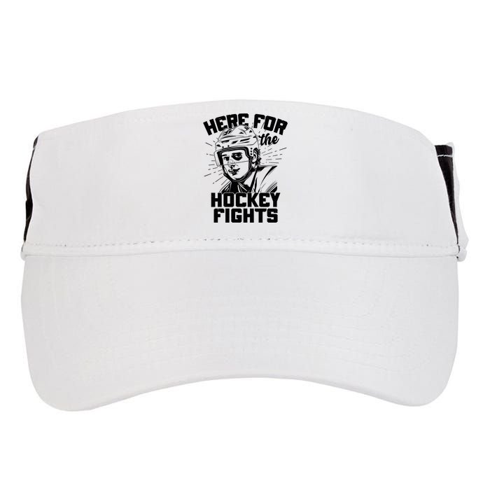 Funny Here For The Hockey Fights Adult Drive Performance Visor