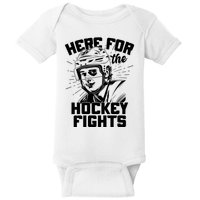Funny Here For The Hockey Fights Baby Bodysuit