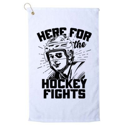 Funny Here For The Hockey Fights Golf Towel