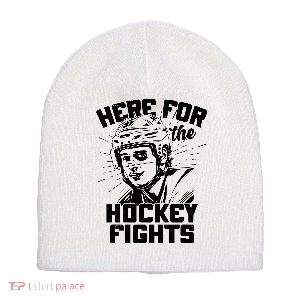 Funny Here For The Hockey Fights Short Acrylic Beanie